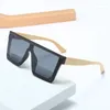 Zonnebril Bamboe Hout Vierkant Brand Design Mode Mannen Vrouwen Coating Spiegel Zonnebril UV400 Shades Eyewear