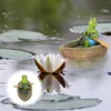 Garden Decorations Decor Floating Decoration Pond Ornament Outdoor Water Pool Frogs Figurines Resin Animal Yard Statue