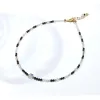 Caviglieri Lii Ji Labradorite Black Tiger's Eye Clear Quartz con bracciale a austriaca scintillante di cristallo in perline