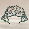 Headpieces Green Color Series Pärl Brudhårband Bröllop Bride Crystal Tiaras Headdresses For Girl Friend Smyckes Women