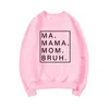 Sweats à capuche pour femmes Sweats à capuche pour femmes Ma Mama Mom Bruh Sweat-shirt à capuche drôle Sweats à capuche pour femmes à manches longues Plover Mothers Da Dhxas