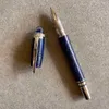 Wakaka Monte Blue Planet Carving Metal Special Edition Шариковая ручка с чернилами и подписью писателя
