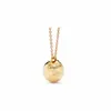 Designermerk A Niche Tiffays 925 Sterling Silver Gold-Patived Round Ball Pendant ketting met een bolvormige modieuze stijl en familiekraagketen