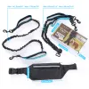 Leashes 3in1 Hand Free Dog Leash Large Waist Bag for Running Elasticity Adjustable one/Double Leash Ropes Shock Absorbing Cords Walking