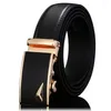 Belts Quality Man Belt Male Designer 3.4cm Black Automatic Buckle Cowhide Leather Men Luxury For Ceinture Homme