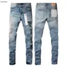 jeans de créateur pour pantalons pour hommes jeans violets Jeans pour hommes en détresse noir déchiré Slim Fit moto jeans pour hommes empilés Jan 27