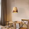 Lampes suspendues Arturesthome Lampe de chevet Art Log Wind Shade Creative Nature Suspendue Plafond Décor