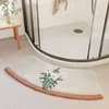 Banheiro antiderrapante tapete toalete curvo fanformed absorvente piso chuveiro banho sala de banho antifall pé setor tapete casa 240122