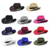 Berets Leathers Band Cowboy Hat Western Jazzs Party Weet Woman Cowgirl