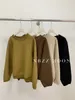 Primavera, autunno e inverno 2024 maglione pullover vintage rombico con collo rotondo femminile moda coreana top marea.