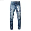 jeans de créateur pour pantalons pour hommes jeans violets Marque pour hommes Jean Distressed Ripped Biker Slim Fit Motorcycle Mans jeans à logo classique empilé Jan 27