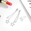 Stud Küpe Omhxzj Toptan Takı Tatlı Moda Joker Kadın Hediye Pentagram İnci 925 STERLING Gümüş Uzun Tassel YS270