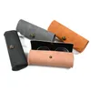 Durable leather handmade box high-grade anti-pressure color-changing PU leather sunglasses upholstered glasses case