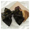 Acessórios de cabelo Moda Meninas Arcos Cabelo Pins Coreano Leopardo Três Camadas Crianças Clipe Lace-Up Barrettes para Mulheres Acessórios Drop Delive Dhhec