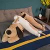 150 cm Giant Lovely Soft Down Cotton Dog Plush Pillow Doll fylld Pet Doll Baby Sleep Pillow Accompany Gift till flickvän 240124