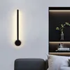 Wall Lamps Contemporary Decorative Background Bedroom Bedside Gold Linear Metal LED Lights Lamp