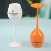 Veuve Clicquot Flutes نظارات بلاستيكية نبيذ غسالة أبيض برتقالي أكريليك شمبانيا الزجاج البيرة ويسكي الحفلات 240127