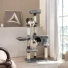 SCRAYERS Cat Tree Tower House Condo Perch Entertainment Stratching for Kitten Multively Tower pour grand chat Cyy Furniture Protector