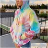 Sweats à capuche pour femmes Sweatshirts Sweats à capuche pour femmes Sweatshirts Dames Tie Dyeing Plover Sweat à capuche 2021 Mode Femmes À Capuche À Manches Longues Sweats Dhqlm