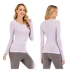 2024 Nuova camicia da yoga a maniche lunghe Donne Swiflty Tech O Neck Sports Gym Tops Fitness Fitness Allenamento senza soluzione di continuità allinea