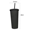 Water Bottles Reusable 710ml Convenient Double-layer Textured Drink Bottle Durable Tumbler BPA Free For Dorm