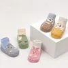 Primeiros caminhantes meninas meninos infantil criança meias dos desenhos animados nascido bebê antiderrapante couro macio socken sapatos bonito primavera algodão crianças piso