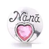 Charms Colorf Sier Color Snap -knapp Charms Flower Kvinnor smycken Fynd Nana Heart Rhinestone 18mm Metal Snaps Buttons Diy Armband Dhjcy