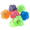 パーティーデコレーション240pcs/lot led light right righting hard flower Rose Finger Rings Glow Kids Toys Toys Star Ring F20242944