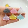 Breloques 10 pièces Kawaii paillettes nuage résine fille boucles d'oreilles collier bricolage pendentif mode bijoux fabrication porte-clés décorer accessoires