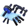 6 pçs combinação de roda abdominal equipamentos de fitness conjunto azul 5-em-1 multifuncional push-up suporte equipamentos de fitness em casa 240123