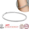 Armband Ny Hot 925 Silver Signature Series ID Meteor Original Women's Classic Open Sign Armband Engagement Diy Fashion Charm Jewelry