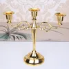 Ljusstake Het Popular Metal Holders 5-Arms/3-Arms Candle Stand Wedding Decoration Candelabra Centerpiece Candlestick FMT2150