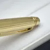 Lusso Msk-163 Penna roller a strisce in metallo argento e dorato Penna a sfera Penne stilografiche Scrittura Materiale scolastico per ufficio con numero di serie IWL666858