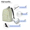 Mochila hortelã verde laranja ditsy floral mulher pequenas mochilas meninos meninas bookbag bolsa de ombro portabilidade portátil mochila sacos de escola