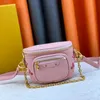 Sacs de qualité miroir Mini Bumbag Designer Taille Sac Ceinture de luxe Sac de poitrine Rose Sérigraphie Bandoulière Sac à bandoulière Femme Portefeuille M82347