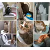 Repellents Plastic Cat Toalett Training Kit Litter Box Cat Toalett Trainer Toalett Pet Cleaning Cat Training Litter Kwitter Cat Litter Tray