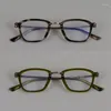 Okulary przeciwsłoneczne ramy ręcznie robione Włochy octan kwadratowe okulary ramy mężczyźni kobiety optyczne okulary hiperopia okulary vintage tytanowe okulary