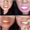 Andra festliga festleveranser Glow Tooth Funny Led Rave Toy Light Barn barn ljusleksaker Flashing Flash Brace Mouth Guard Piece DH2DP