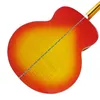 Guitare acoustique J200 en bois massif d'épicéa Sunburst Flame Maple de 43 pouces