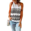 Women's Vests Pius Size Knitted Women Vest All-match Patchwork Striped Design Top Slim Comfortable Summer Tops Tank Clothes