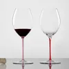 JINYOUJIAAustrian RIEDEL Style Red Wine Glass Handmade Color Handle Goblet Luxury Bordeaux Burgundy Taster Cup 240127