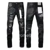 Designermärke Jeans för män Kvinnor Pants Summer Hole Hight Quality Brodery Jean Denim Trousers Mens XQO7