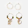 Dangle Earrings 2Pair Simulated Pearl Statement Big Small Hoop For Women Exaggerate Circle Personality Nightclub Jewelry