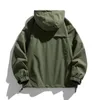 Black Camping Jacket Men Windbreak Coat Plus Size 8XL Fashion Casual Waterproof Male Solid Color Outerwear Big 240122