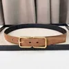 313 Women for Designer Fashion Belts 30mm Width Belt Gold with Box Couples Gift