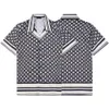 Heren shirts ontwerper zomer korte mouw casual shirts mode losse polo's strandstijl ademende tees jf138