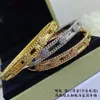 Original 1to1 Van C-A Pulsera de caleidoscopio de plata de ley de alta versión para mujer chapada en oro rosa de 18 quilates joyería avanzada de flor de trébol de cuatro hojasR6OUQOK8