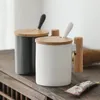 Tazze Tazza internazionale in legno Commercio estero Caffè in ceramica con coperchio Coppia tazza Regalo per ufficio