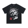 Hellstar T Shirts 남자 티셔츠 여자 티셔츠 힙합 스트리트 의류 트렌디 인쇄 짧은 슬리브 디자이너 티 느슨한 피팅 커플 티셔츠 낙서 재미있는 티셔츠 9620