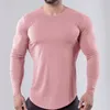 Männer Kompression Läuft t-shirt Langarm Sport T-shirt Training Gym Bodybuilding Top Fitness Strumpfhosen Mann Fußball Jersey 240119